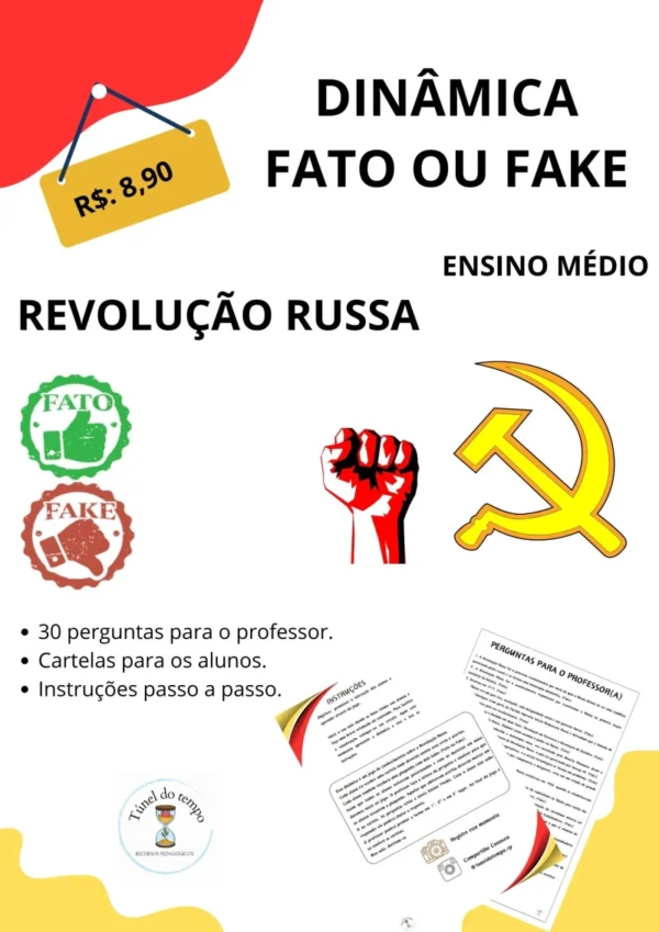 Dinâmica Fato ou Fake Revolução Russa – Ensino Médio