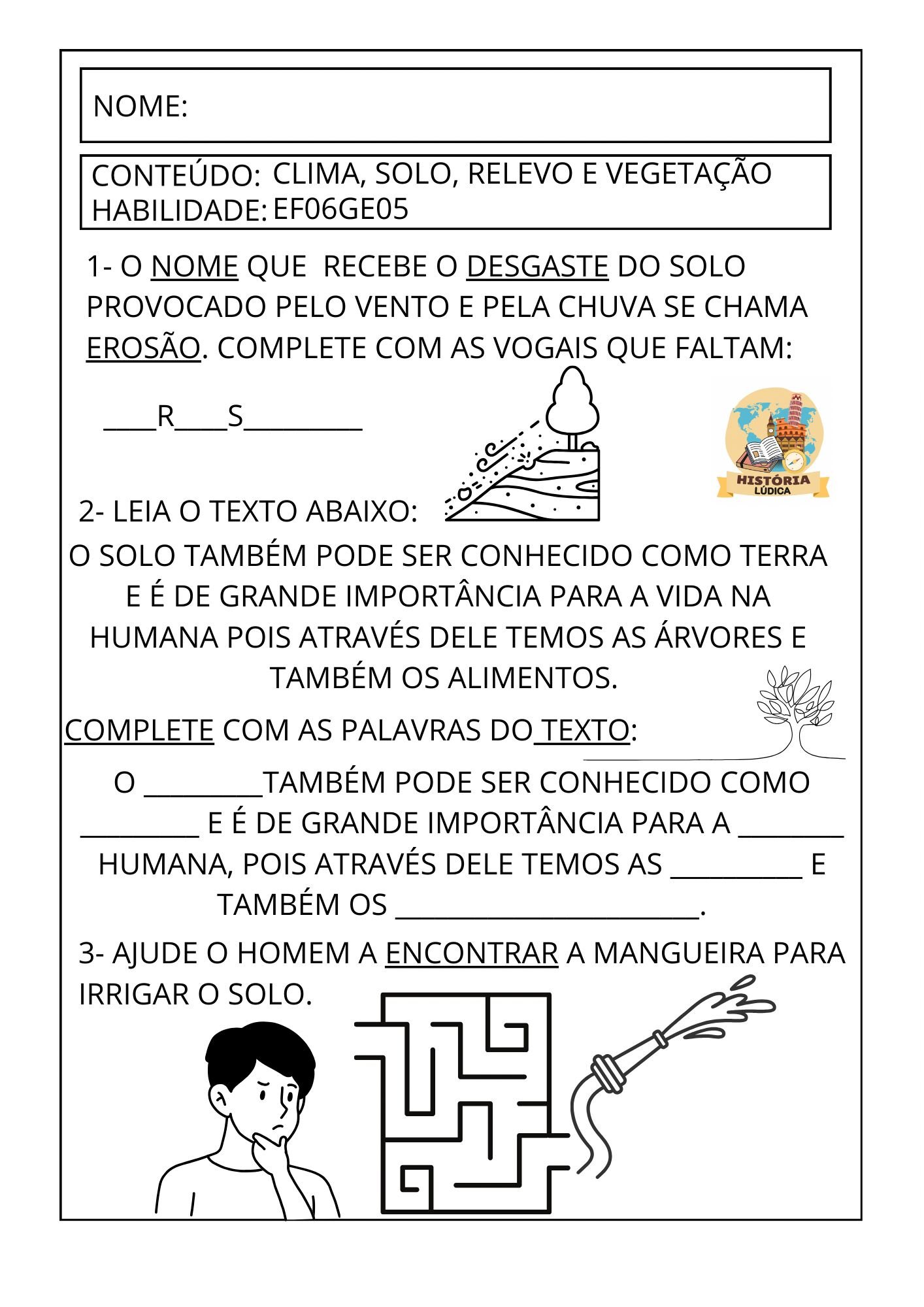 Atividades Autismo 6º ao 9º GEOGRAFIA - Imagem 4