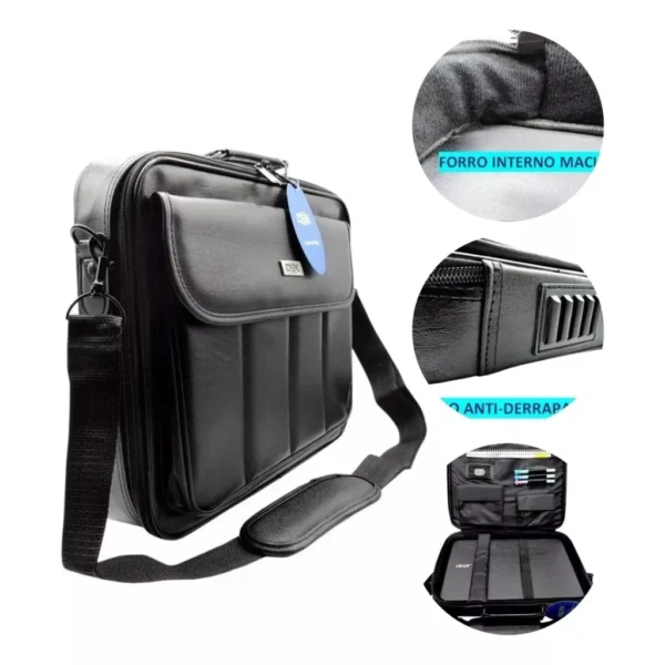 Bolsa Pasta para Notebook Grande Couro Masculina - Image 2