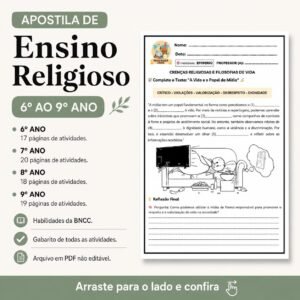 Combo Apostilas de Ensino Religioso 6º ao 9º Ano