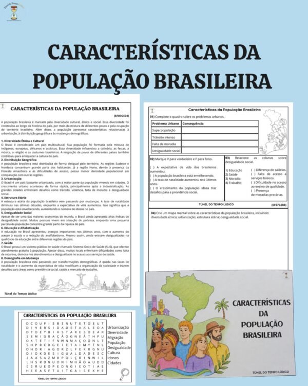 Características da População Brasileira - Túnel do Tempo - Recursos ...