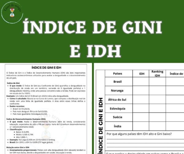 Índice de Gini e IDH