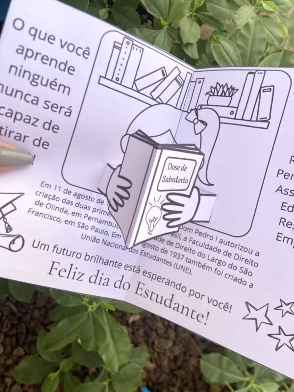 Cartão Pop-Up DIA DO ESTUDANTE