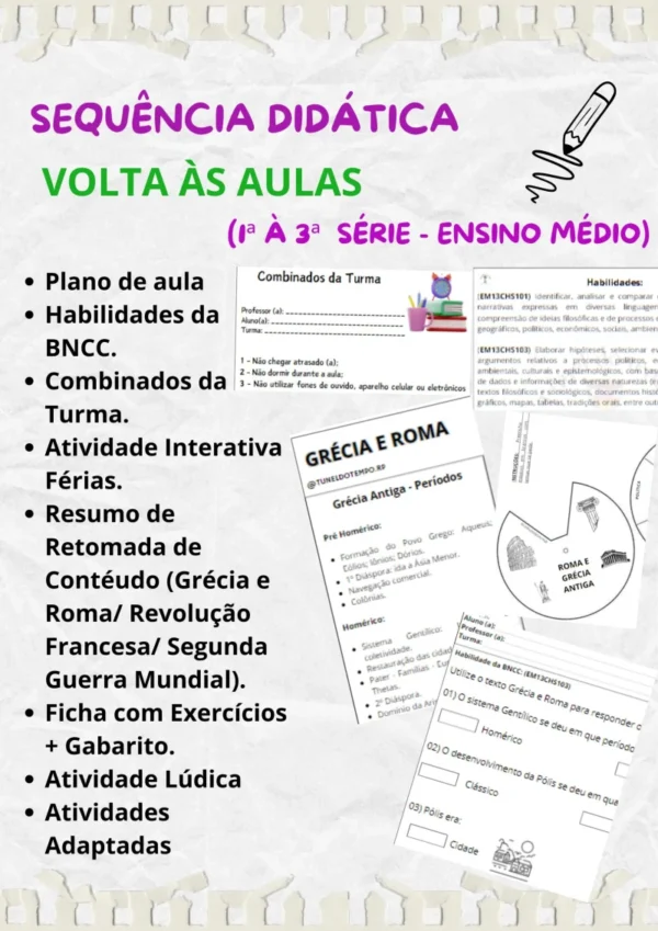 Volta às aulas – ENSINO MÉDIO