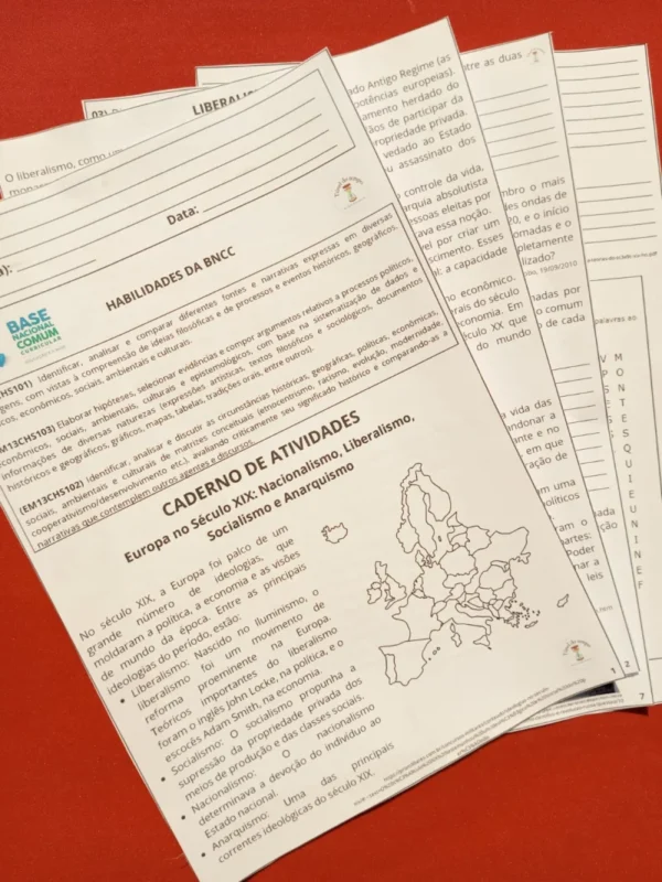 Caderno de Atividades Europa no Séc. XIX – Ens. Médio