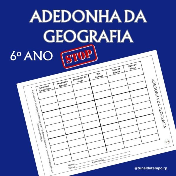 Adedonha da Geografia – 6⁰ ano