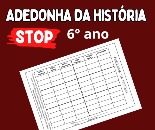 Adedonha da história – 6⁰ ano