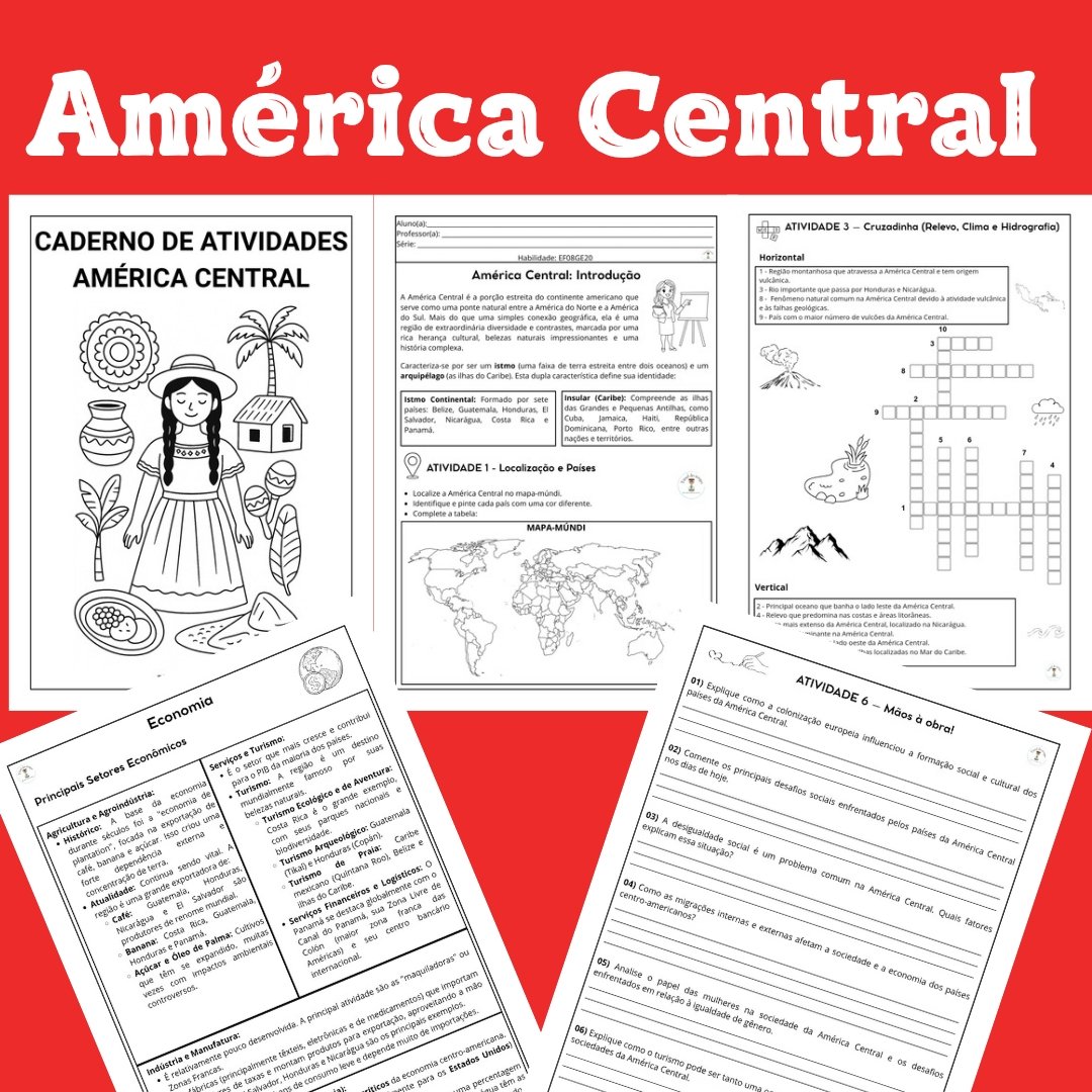 América Central - Caderno de Atividades