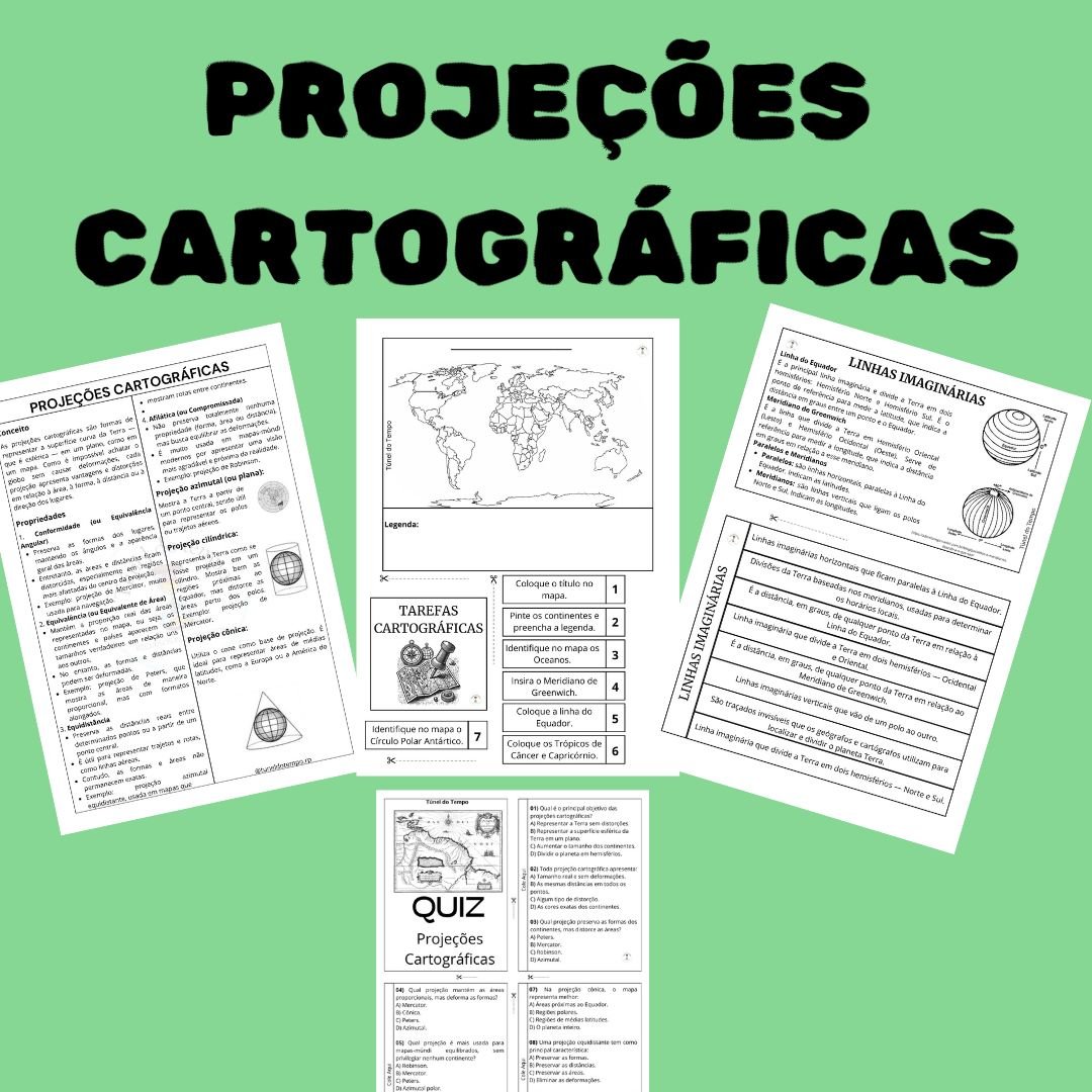 Projeções Cartográficas e Linhas Imaginárias