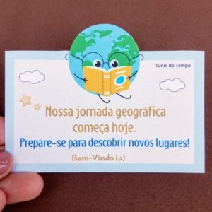Cartão Boas-Vindas Geografia