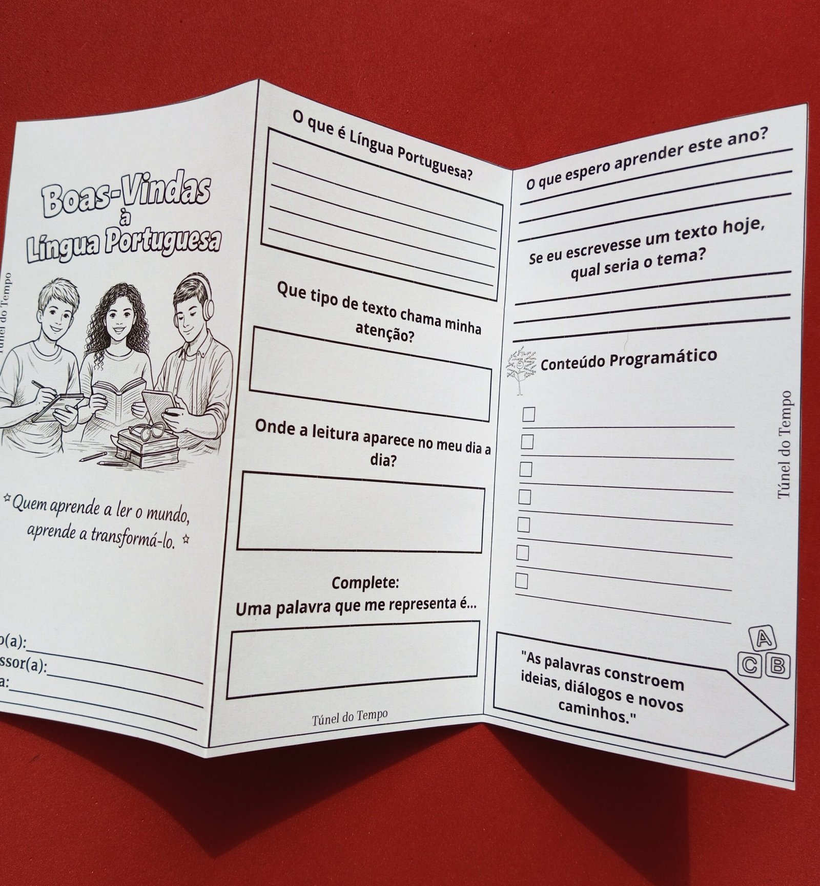 Folder de Boas-Vindas – Língua Portuguesa - Imagem 2