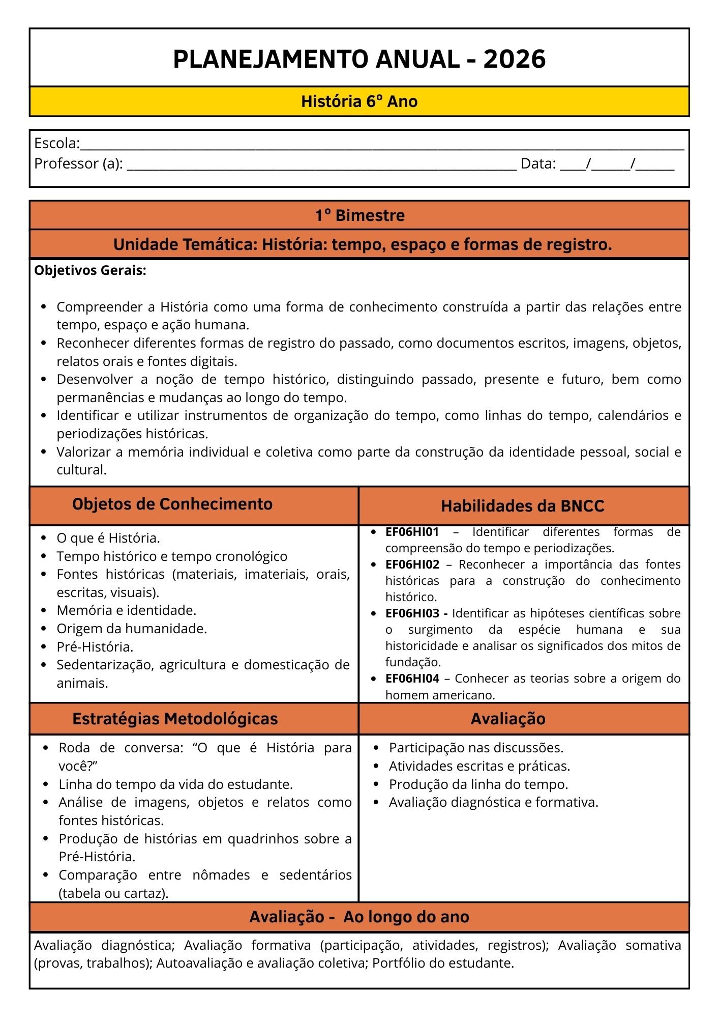 Planejamento Anual de História – BNCC 2026 - Imagem 2