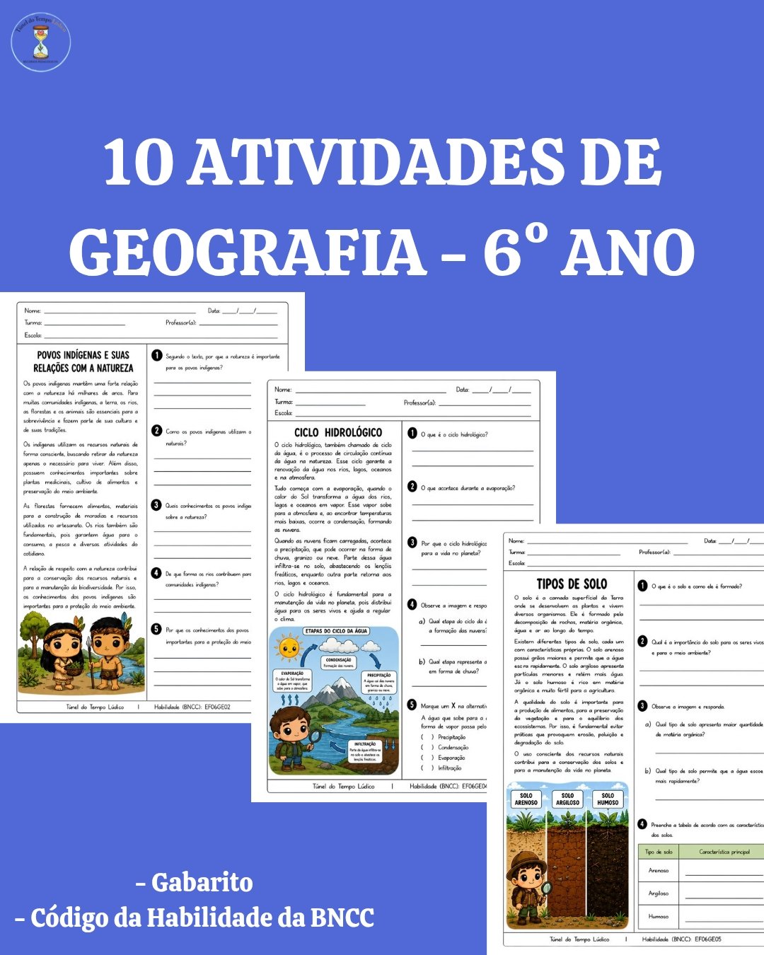 10 Atividades de Geografia - 6° Ano