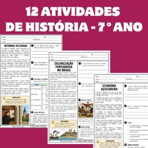 12 Atividades de História – 7° Ano