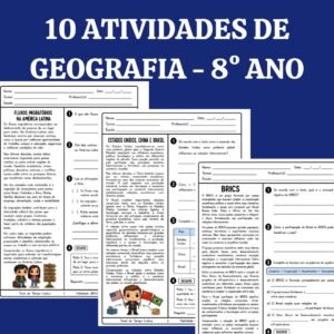 10 Atividades de Geografia – 8° Ano