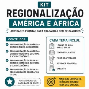 KIT REGIONALIZAÇÃO DA AMÉRICA E ÁFRICA