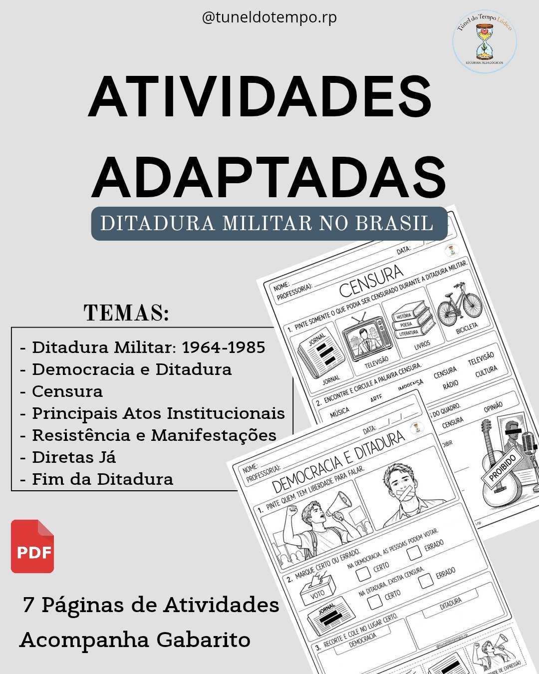 Atividades Adaptadas - Ditadura Militar no Brasil